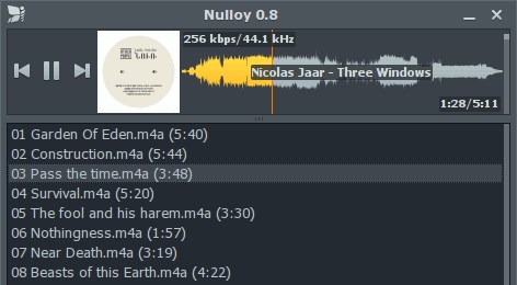 Nulloy – player audio sympa
